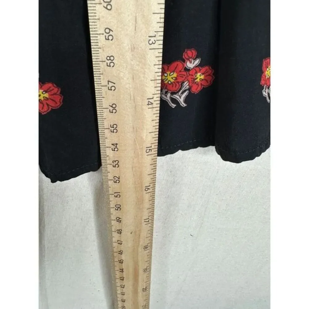 Anthropologie Maeve Floral Pleated Front Black Shorts Size‎ XS